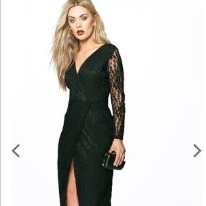 Plus size 12 Natalie lace wrap front maxi dress